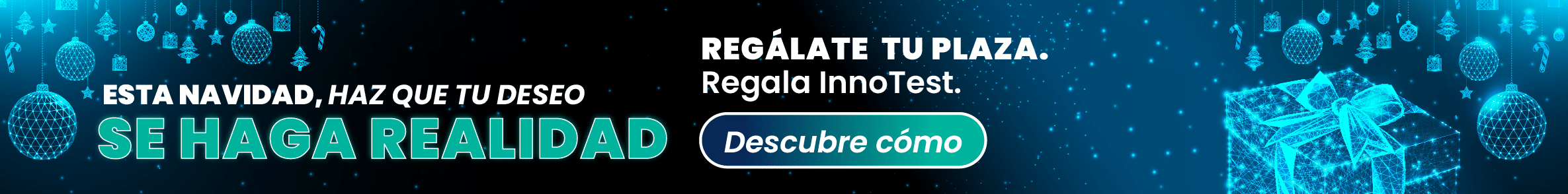 Banner navideño de InnoTest con el lema 