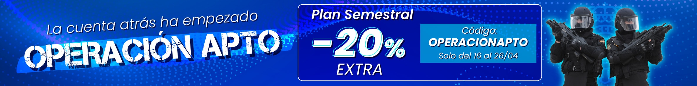 Banner promoción plan semestral policía nacional