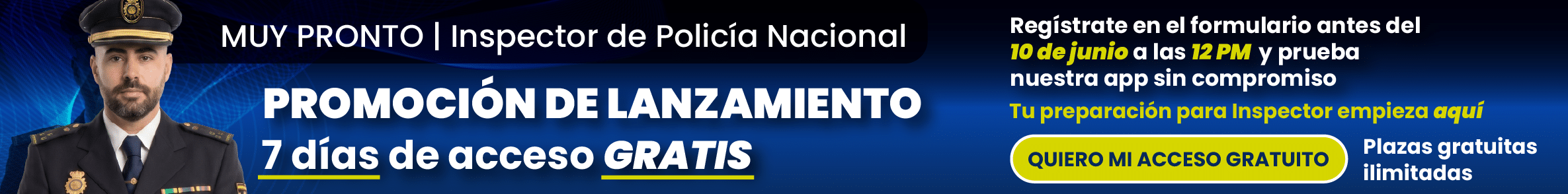 BANNER Inspector de policía pre-registro