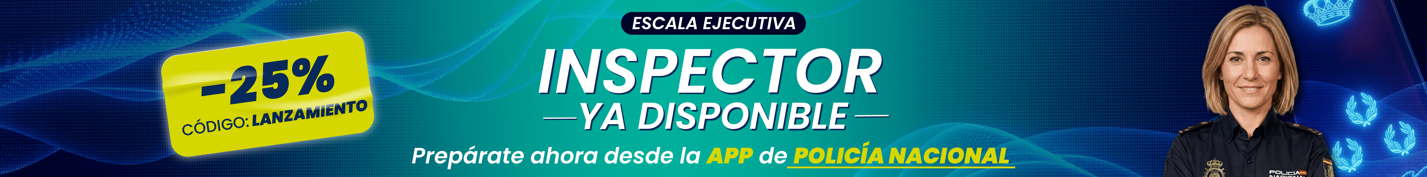 Lanzamiento app inspector de policía con promoción de descuento