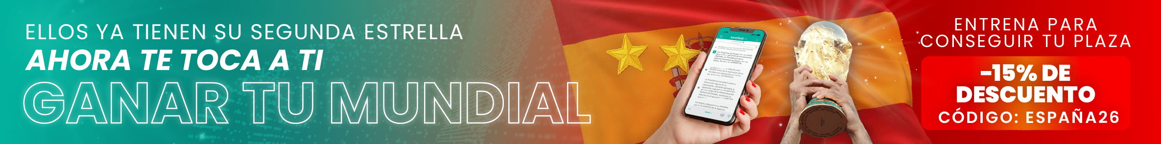 Promoción oferta descuento por el Mundial de España